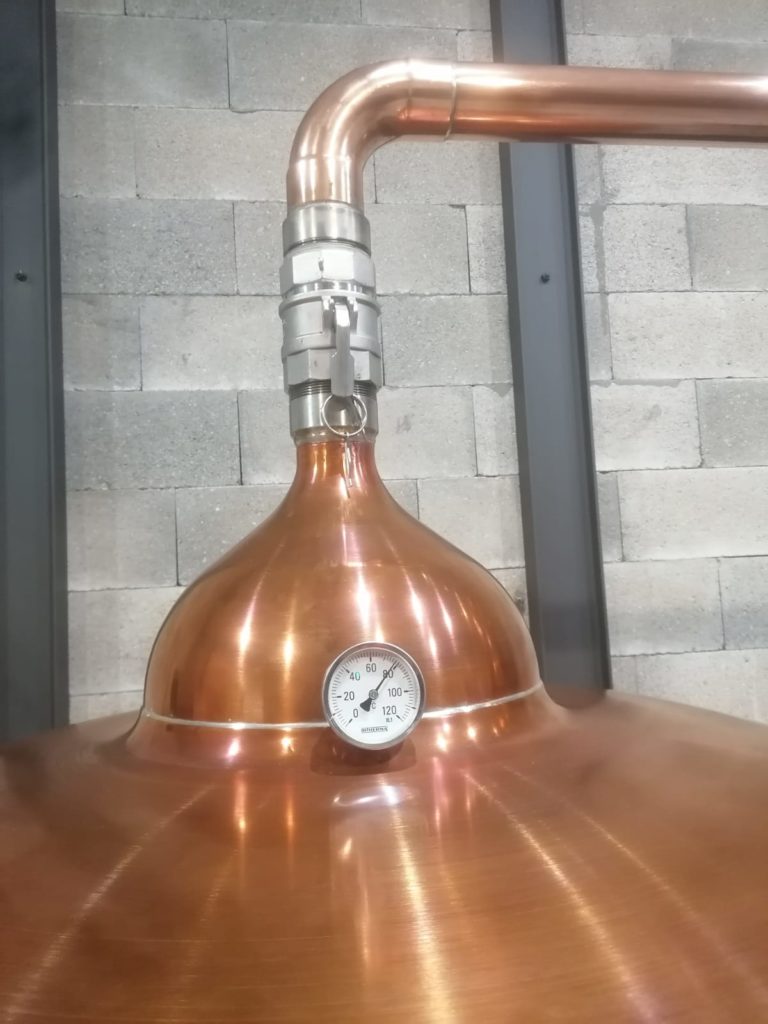 Alambic distillerie Lingone - Montée en température 